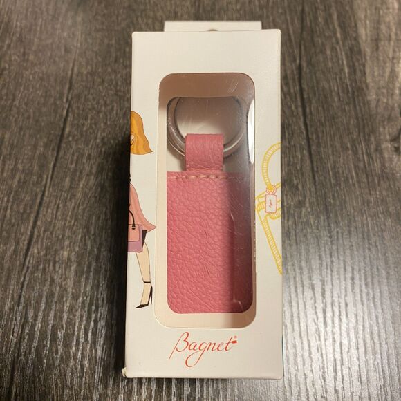 Bagnet Faux Leather Magnetic Bag Holder Rose Colored New in Box - Picture 2 of 7